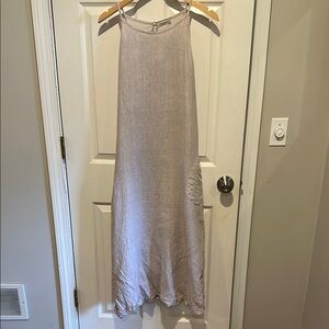 Linen Gray Maxi Dress